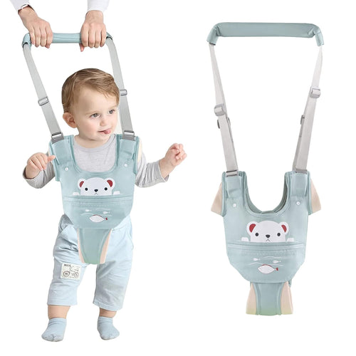 Baby Walking Harness Handheld Baby Walker Assistant Belt (Green)