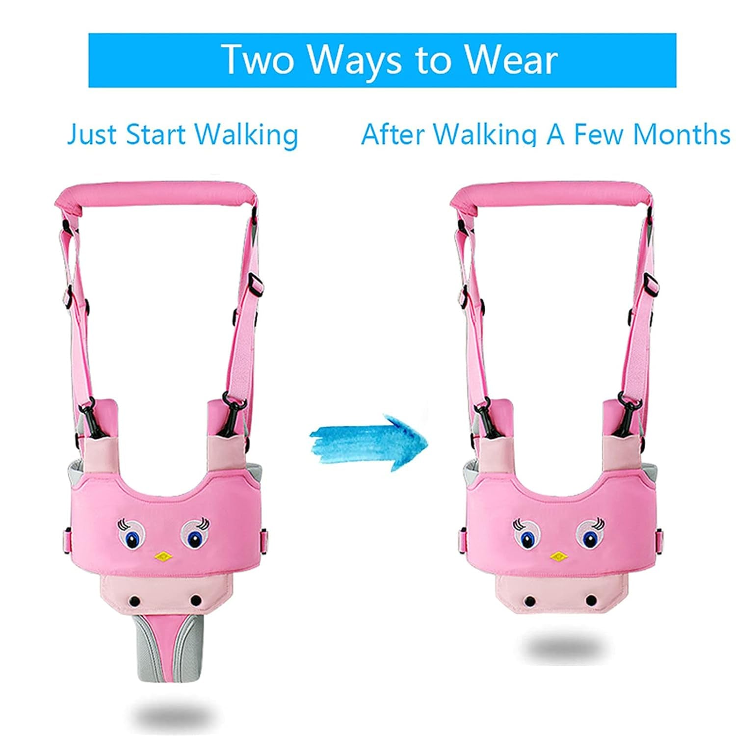 Toddler Walking Harness Baby Walker Helper Assistant Belt Pink