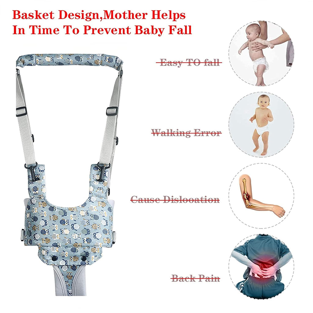 Toddler Walking Harness Baby Walker Helper Assistant Belt Blue&Grey