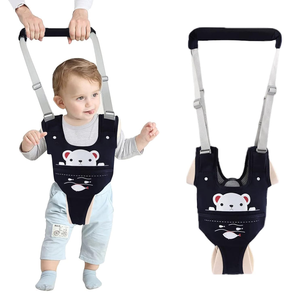 Baby Walking Harness Handheld Baby Walker Assistant Belt (Darkblue)