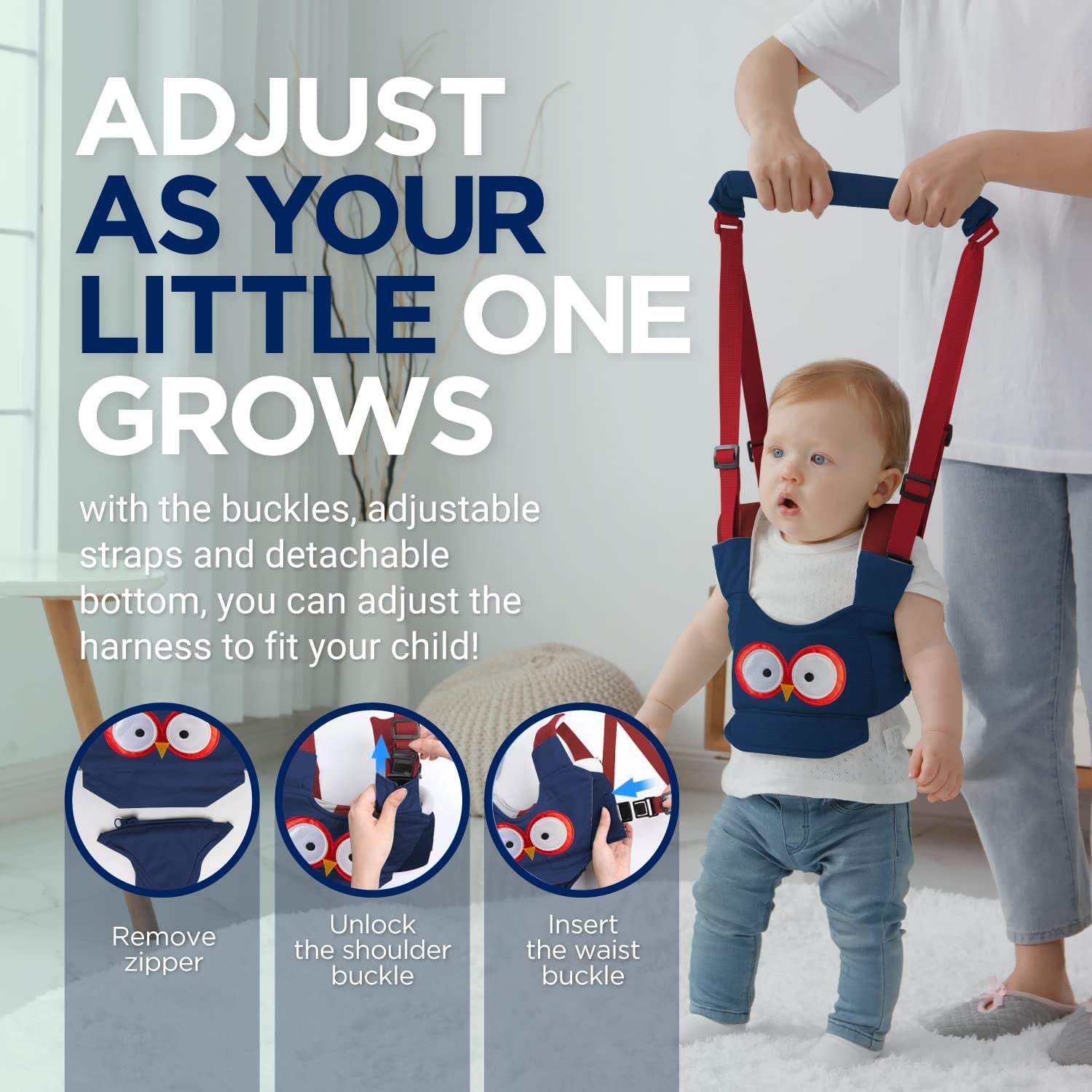 Baby Walking Harness, Toddler Walker Assistant Belt, 7-24 Months