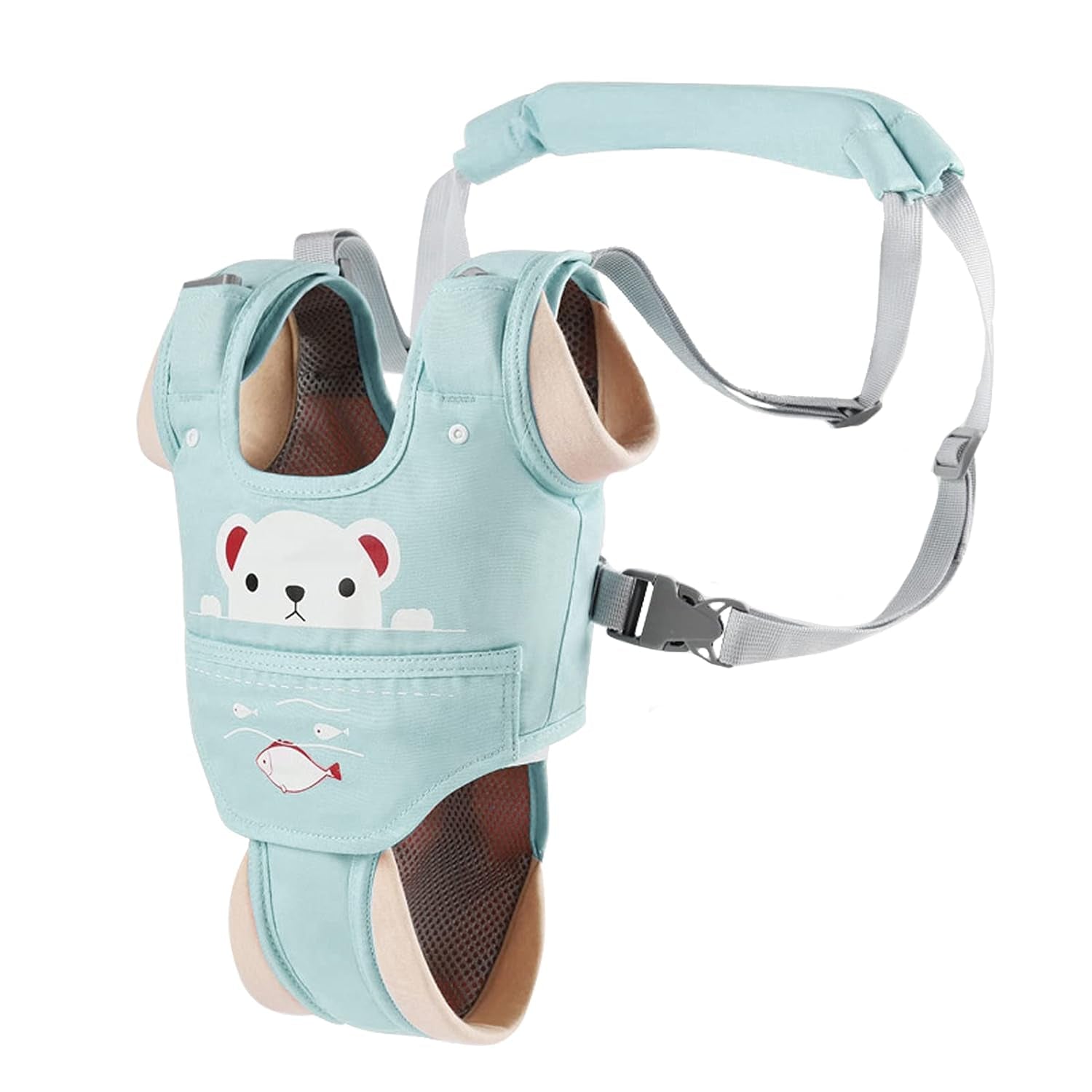 Baby Walking Harness Handheld Baby Walker Assistant Belt (Green)