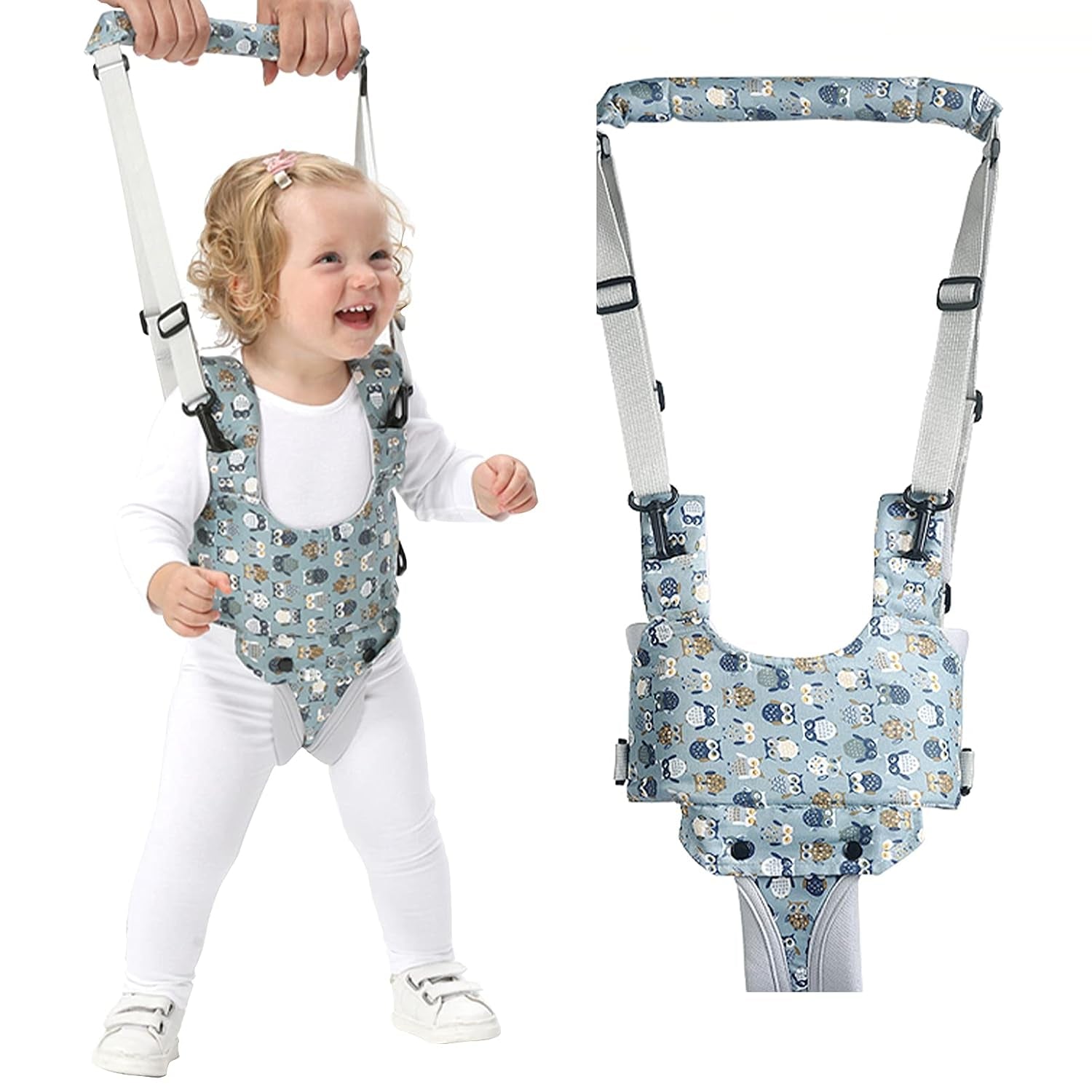 Toddler Walking Harness Baby Walker Helper Assistant Belt Blue&Grey