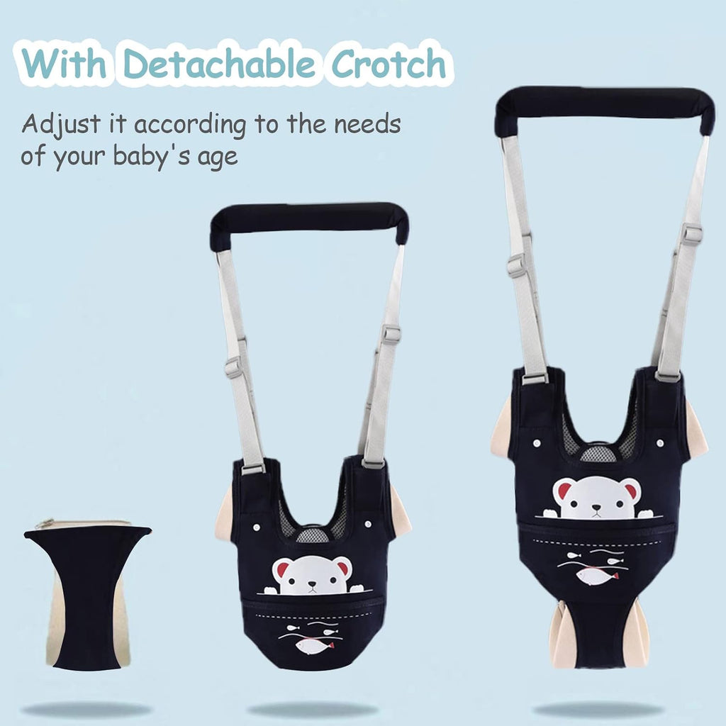Baby Walking Harness Handheld Baby Walker Assistant Belt (Darkblue)