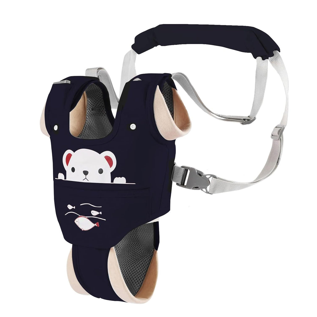 Baby Walking Harness Handheld Baby Walker Assistant Belt (Darkblue)