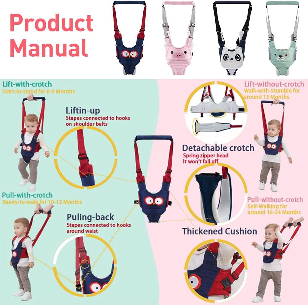 Baby Walking Helper - Adjustable Assistant for Infant Learning with Detachable Harness for 6-36 Months (C)