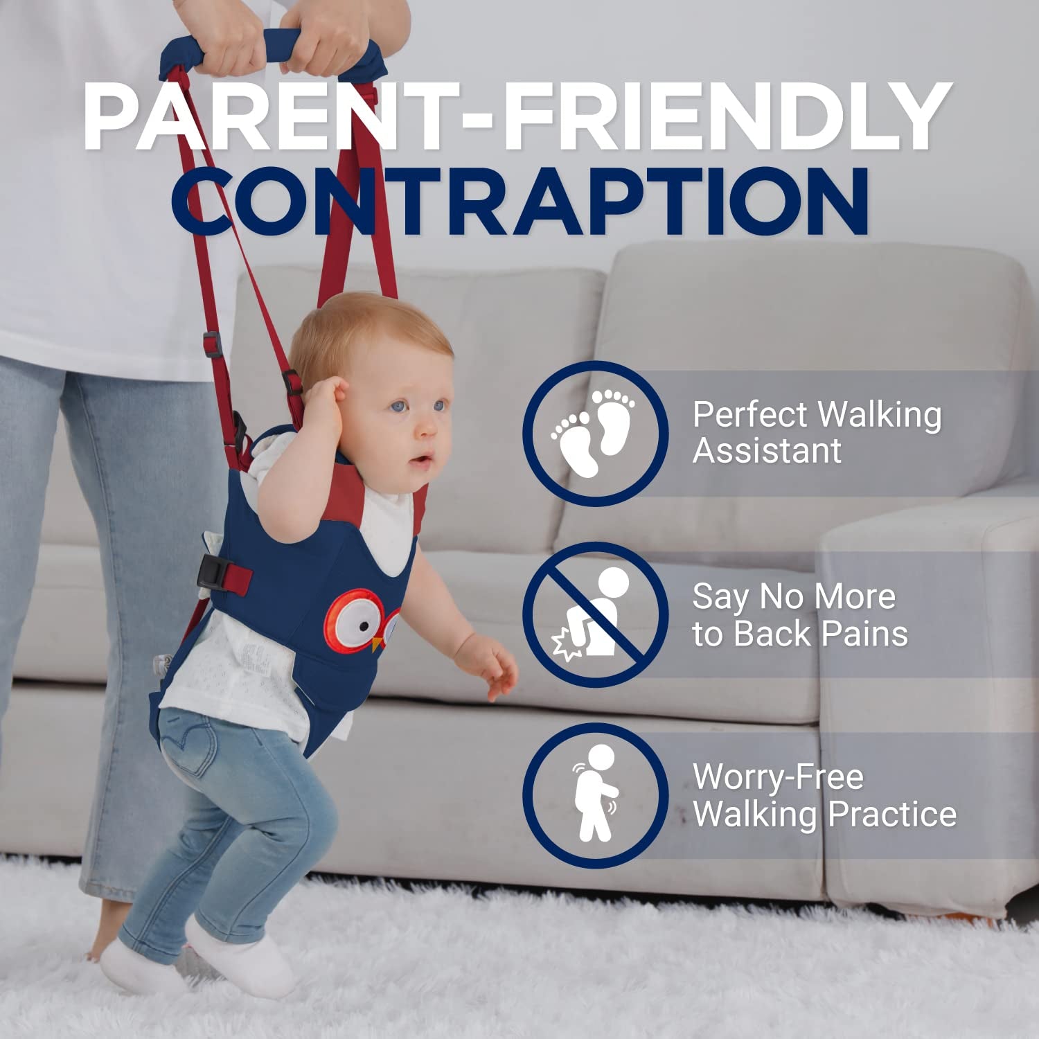 Baby Walking Harness, Toddler Walker Assistant Belt, 7-24 Months
