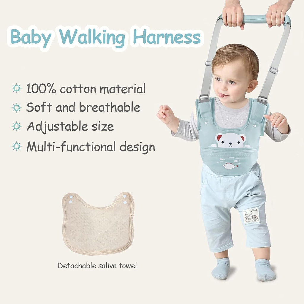 Baby Walking Harness Handheld Baby Walker Assistant Belt (Green)